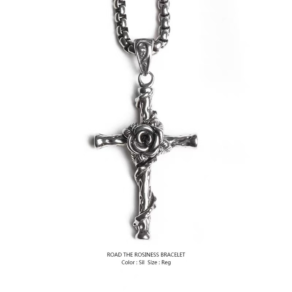 Silver Cross Pendant Necklace